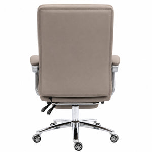 802 High Back Leather Chair - Khaki Back view