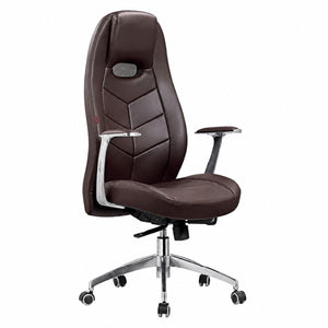 JA19 High Back Leather Chair - Coffee