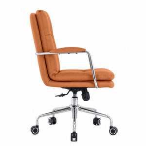 203 Low Back Leather Chair - Amber Front view