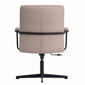 203V Low Back Leather Chair - Khaki Back view