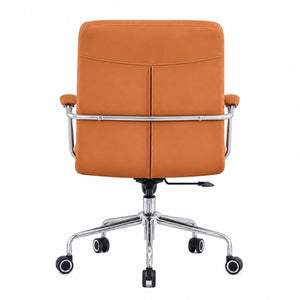 203 Low Back Leather Chair - Amber Front view