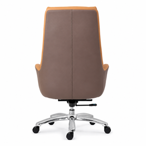 2206A High Back Leather Chair - Amber Back view
