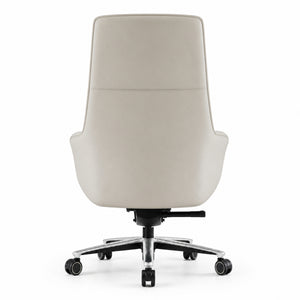 8597A High Back Leather Chair - Khaki Back view