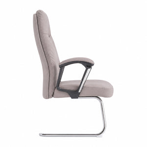 811C Mid Back Leather Guest Chair - Khaki Side view