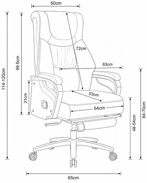 317 High Back Leather Chair Dimensions