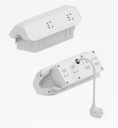 Integrated desk power module detail