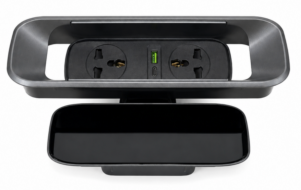 Integrated desk power module detail