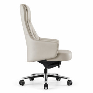 8597A High Back Leather Chair - Khaki Side view