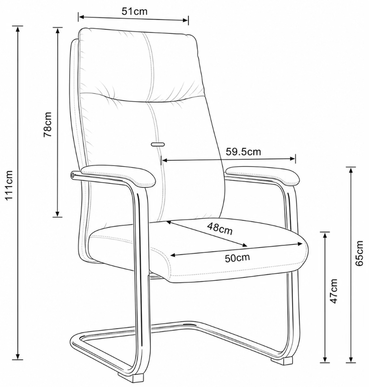 550 Leather Chair Dimensions