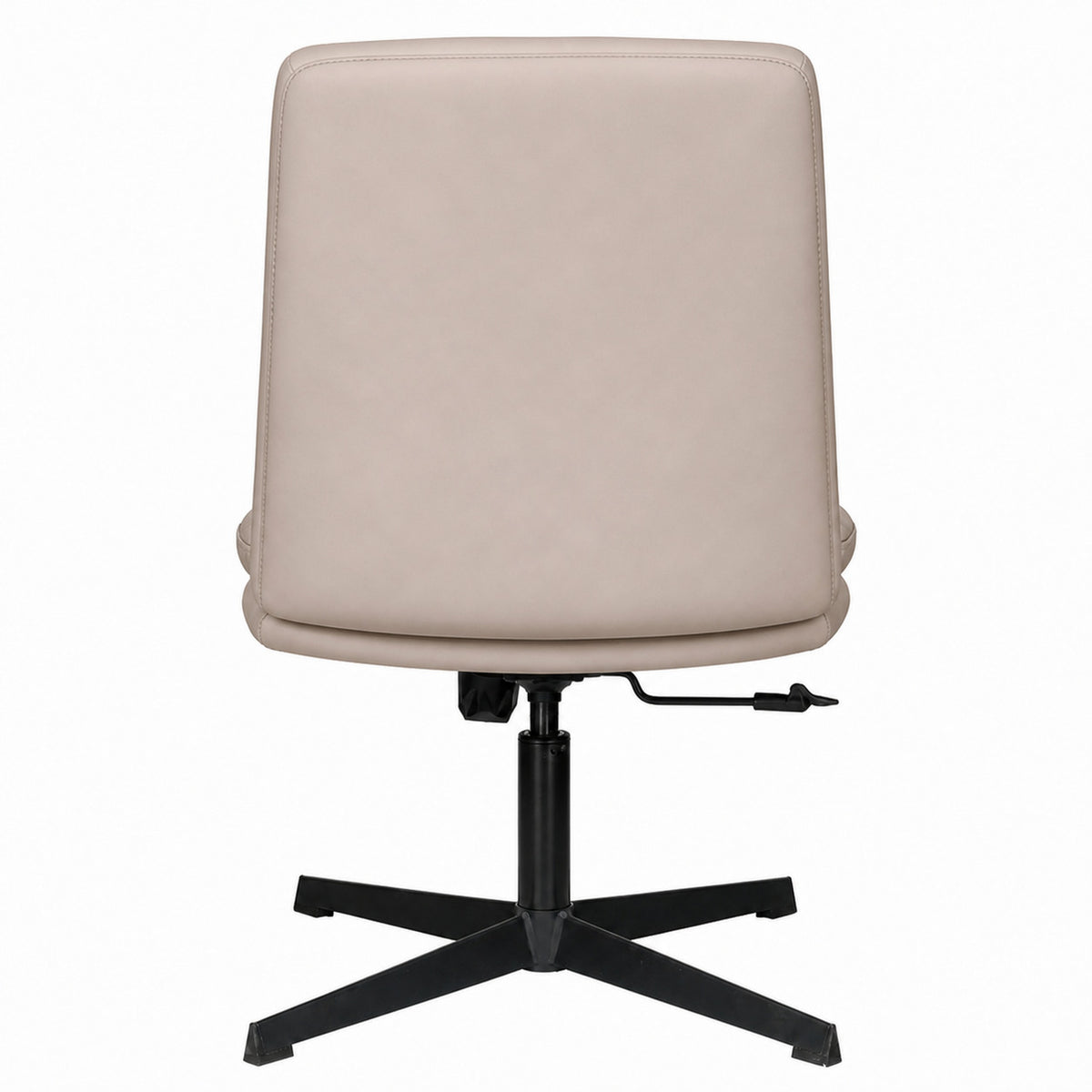 203BV Low Back Leather Chair - Khaki Back view