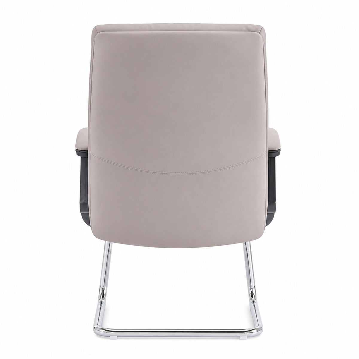 811C Mid Back Leather Guest Chair - Khaki Back view