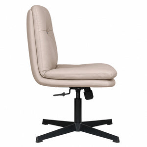 203BV Low Back Leather Chair - Khaki Side view