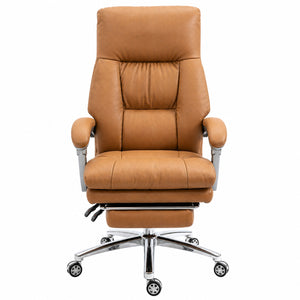 802 High Back Leather Chair - Amber Front view