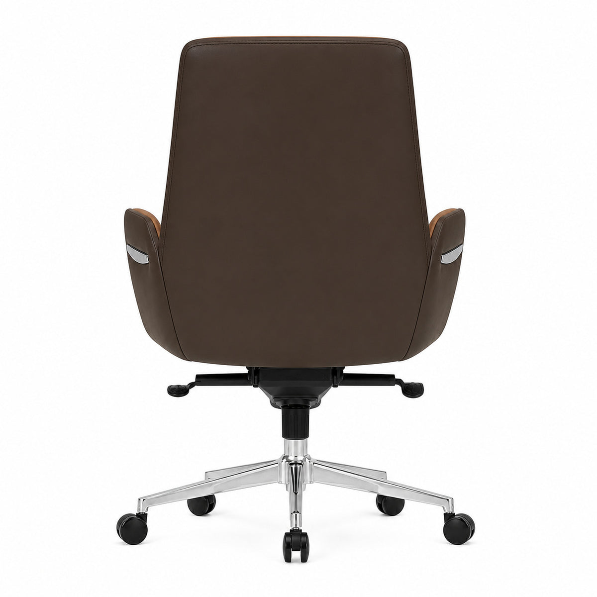 6830B Mid Back Leather Chair - Amber Back view