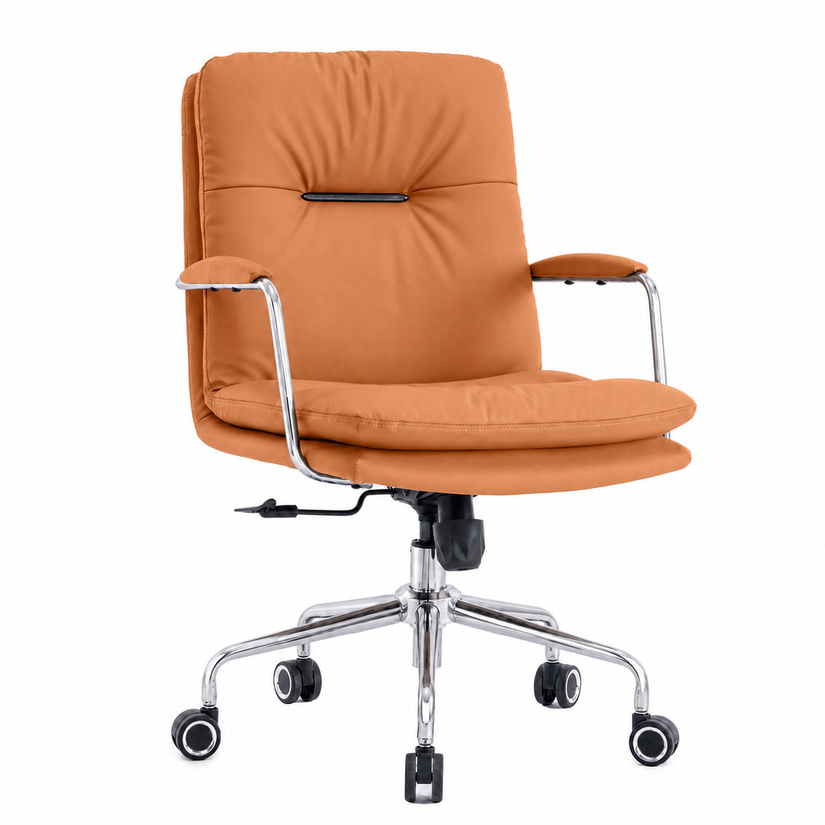 203 Low Back Leather Chair - Amber