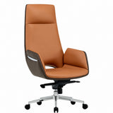 6830A High Back Leather Chair - Amber