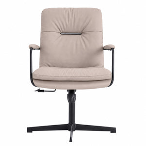 203V Low Back Leather Chair - Khaki Front view