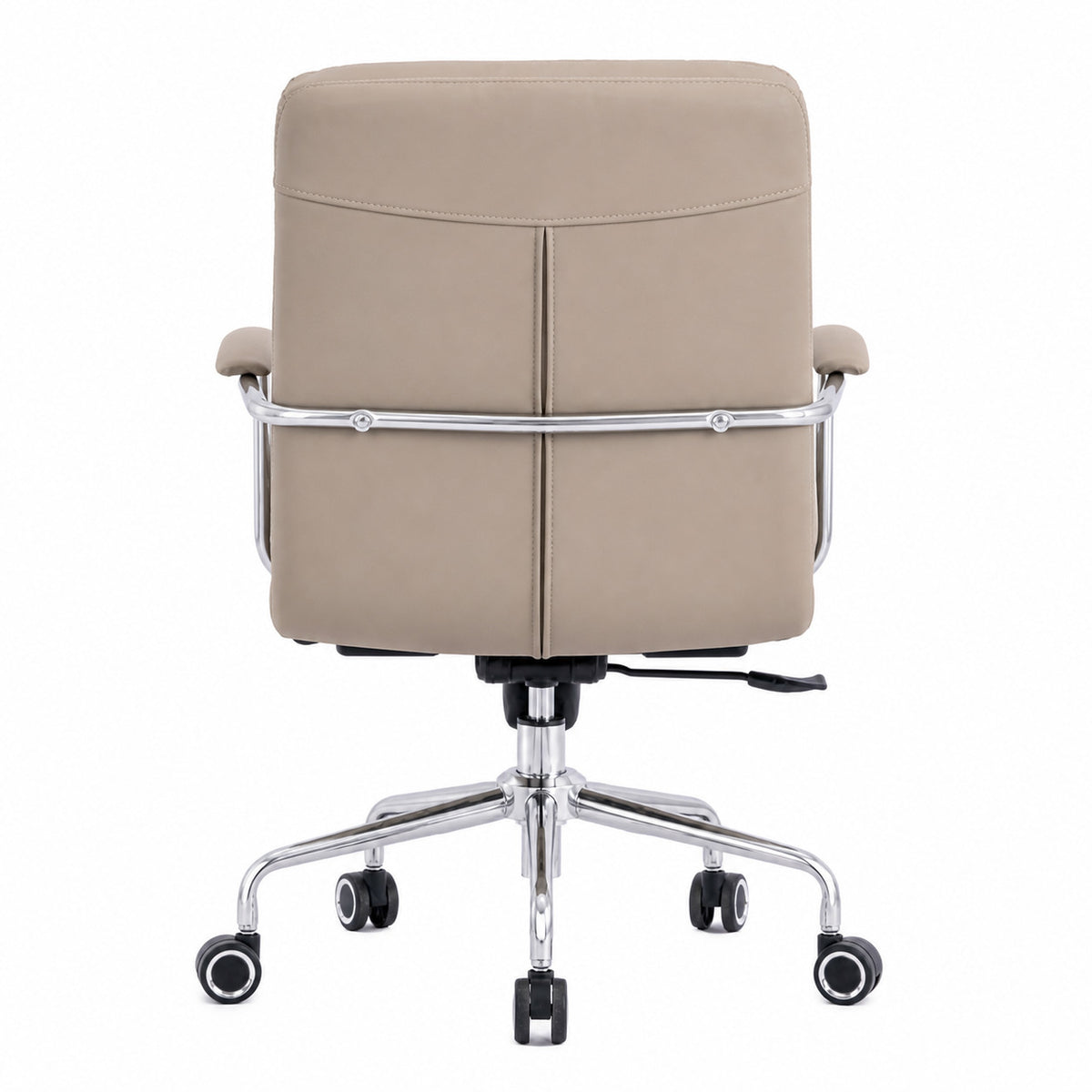 203 Low Back Leather Chair - Khaki Back view