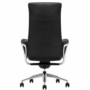 9011 High Back Leather Chair - Black Back view