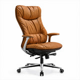 1809A High Back Leather Chair - Brown