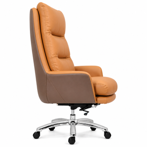 2206A High Back Leather Chair - Amber Side view