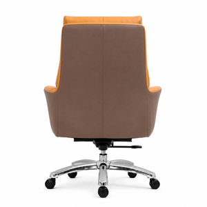 2206B Mid Back Leather Chair - Amber Back view