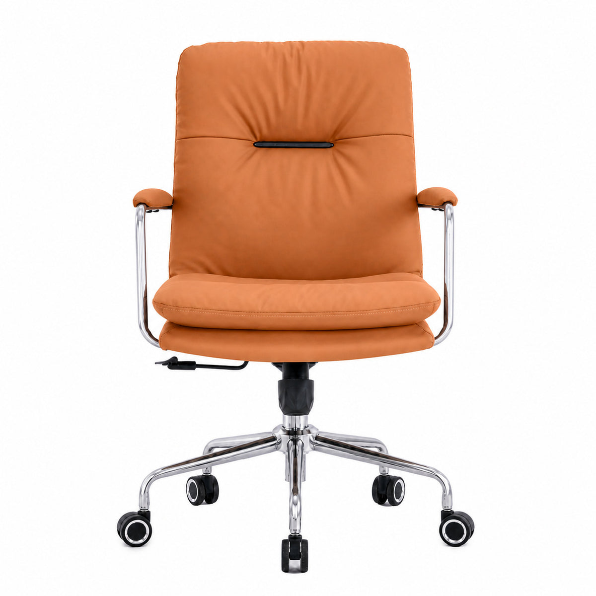 203 Low Back Leather Chair - Amber Front view
