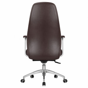 JA19 High Back Leather Chair - Coffee Back view