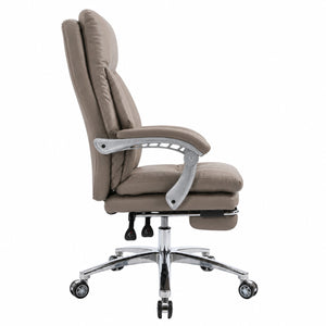 802 High Back Leather Chair - Khaki Side view