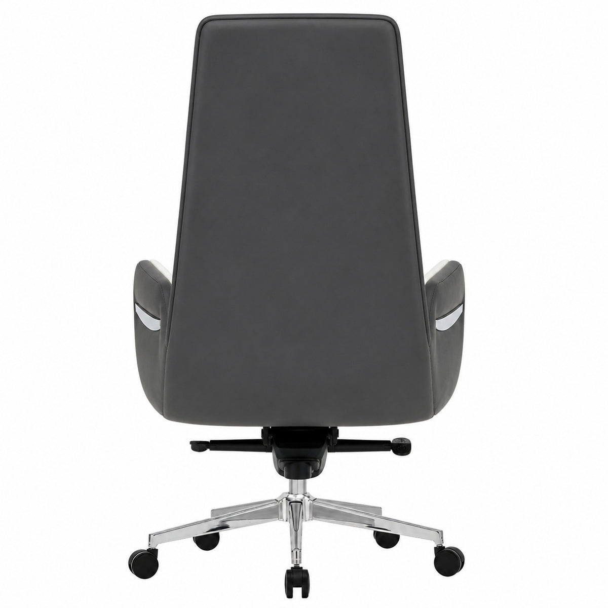 6830A High Back Leather Chair - White Back view