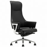 9011 High Back Leather Chair - Black