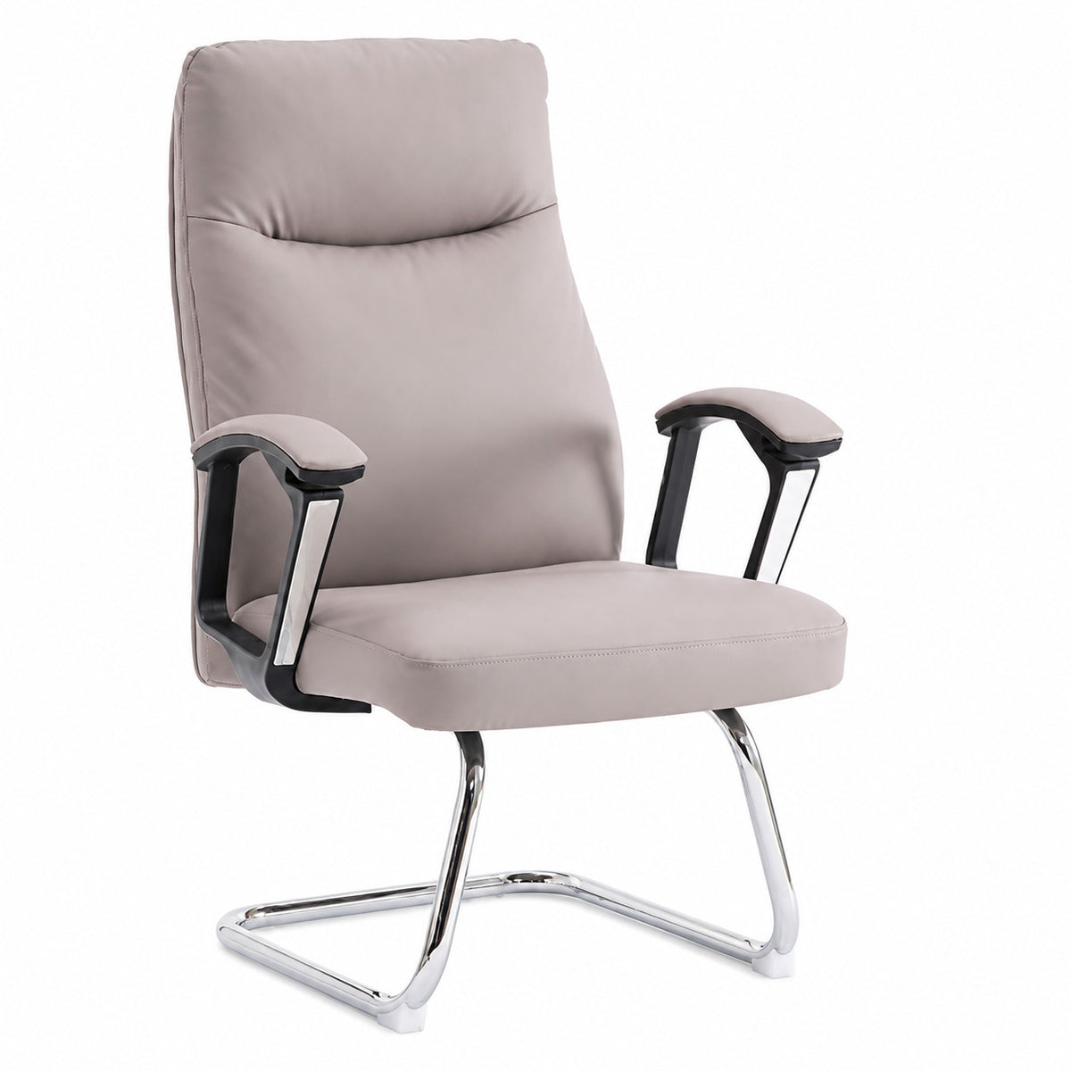 811C Mid Back Leather Guest Chair - Khaki