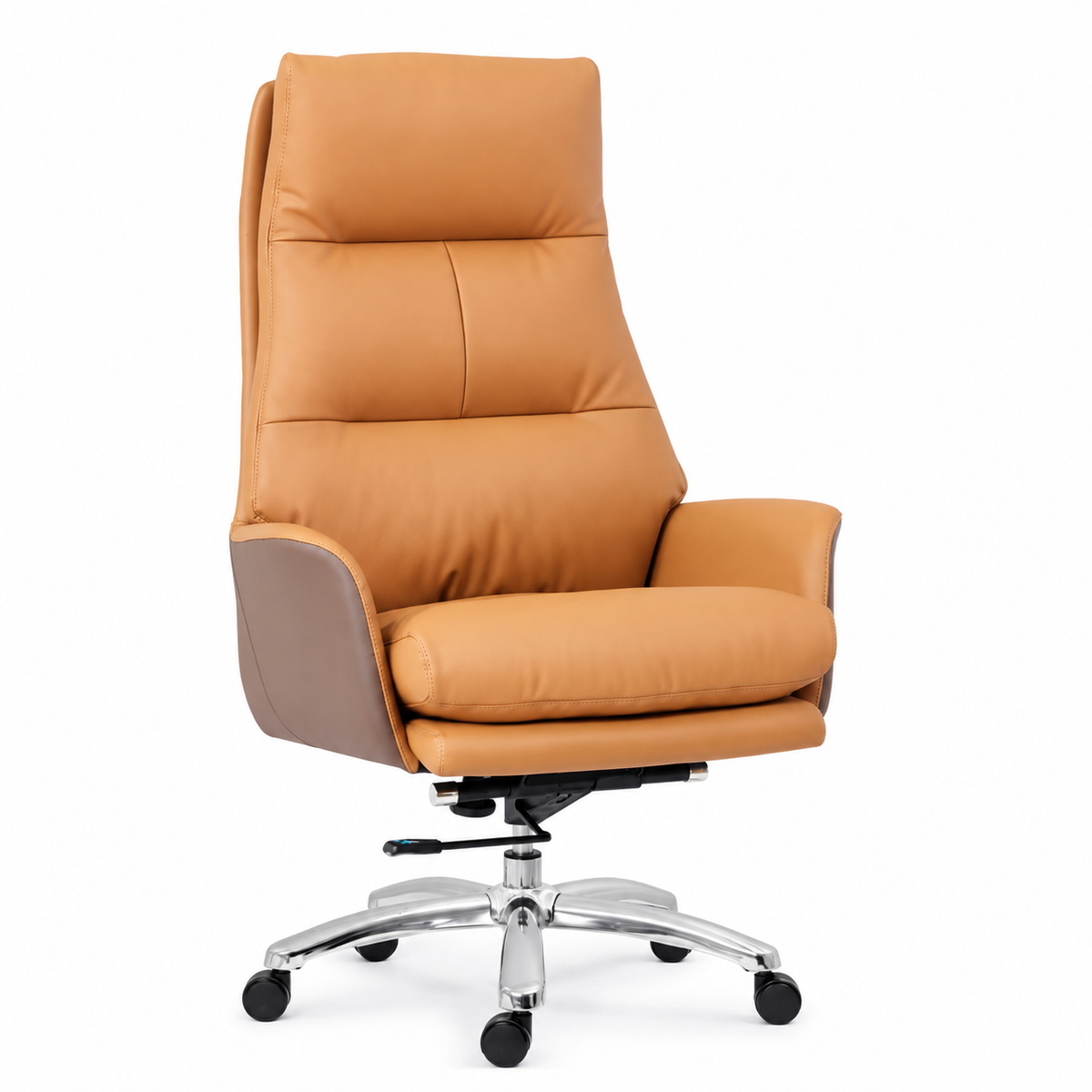 2206A High Back Leather Chair - Amber