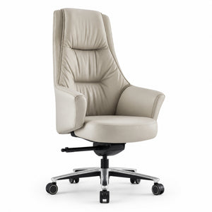 8597A High Back Leather Chair - Khaki