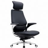 BUTTERFLY High Back Leather Chair - Black