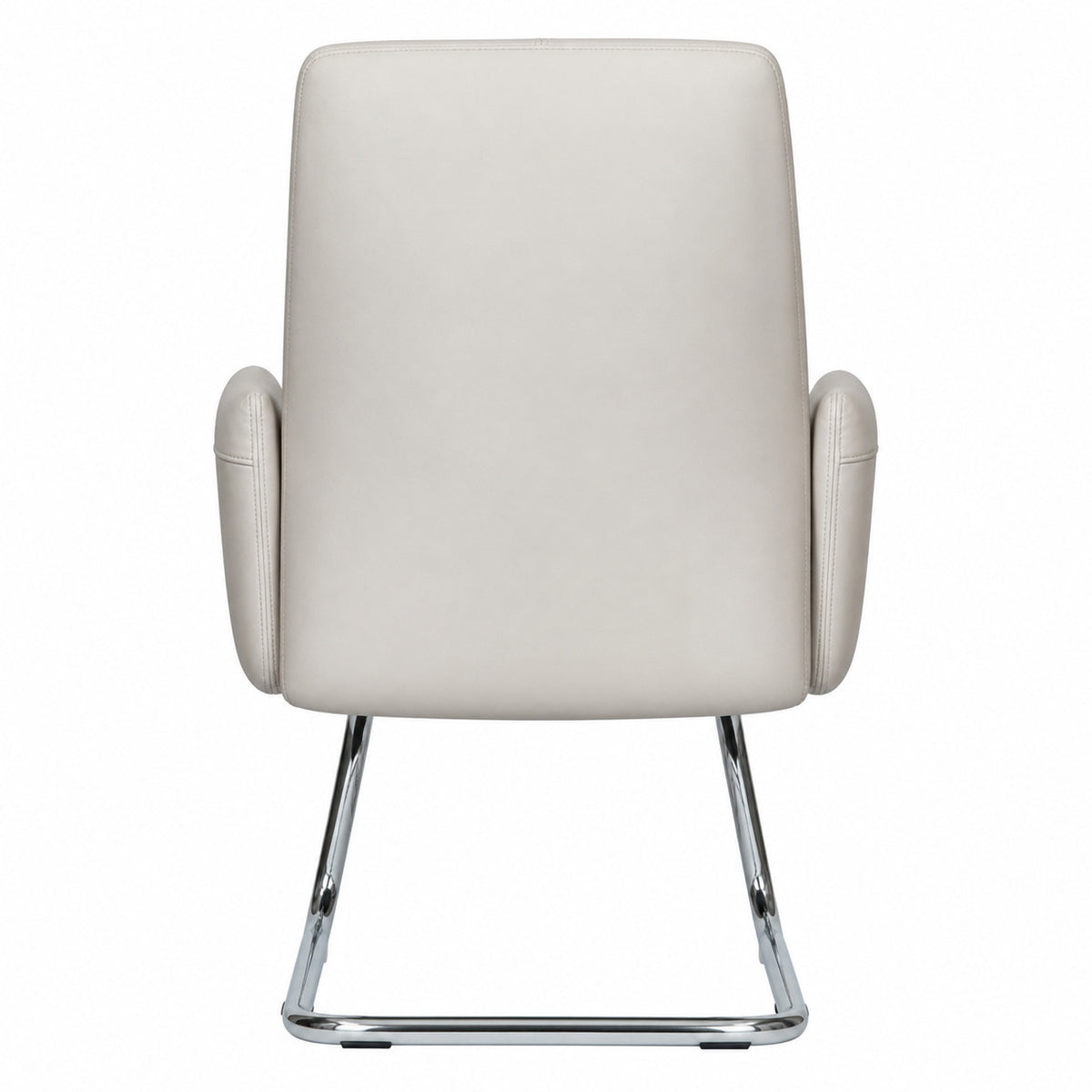 815C Low Back Leather Guest Chair - Light Grey Back view